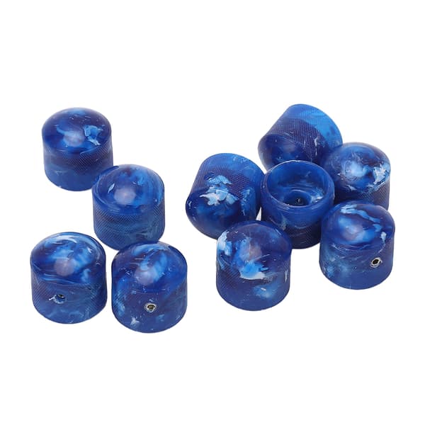 Volumen Tone Dome Knobs Plast Kontrol Elektrisk Guitar Bas Dele Tilbehør med Hex Nøgle GD84 Blå