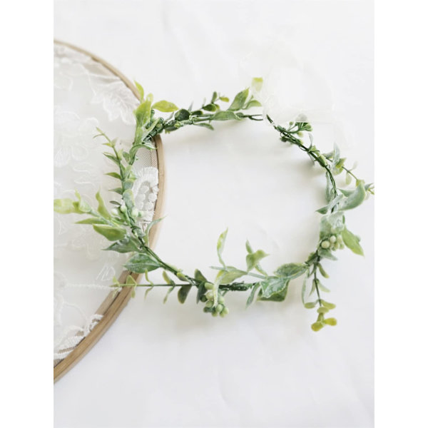 Faux boho tiara bröllop eukalyptus baldakin för fotorekvisita STYLE1 mycket flexibel kan formas till valfri form