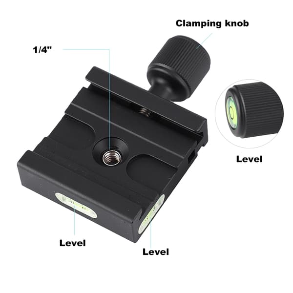 CL-50S 1/4\" 3/8\" Kamerastativ Quick Release Plade Klemme Mount Adapter til Arca Swiss