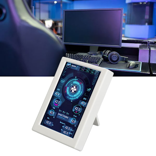 3,5 tommer IPS USB PC temperaturdisplay 360 graders roterbar AIDA64 computer CPU datamonitor