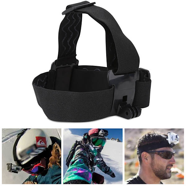 Lättvikts actionkamera justerbar hjälmrem bröstsele fäste tillbehör för Gopro