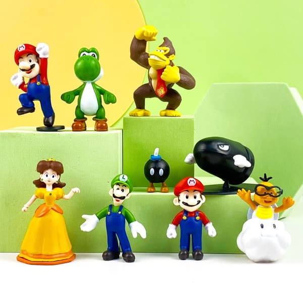 18 Super Mary Blind Box Håndlagde Mario Spillleker, Dukker, Vridde Egg, Bilkakepynt