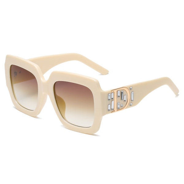 Retro båglösa Aviator solglasögon för kvinnor män Classic Lady UV400 skyddsgradient lins solglasögon