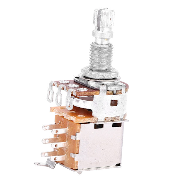 A500K Elektrisk Gitar Lineær Potensiometer Tone Pull Button Switch Pot Pickup Switch