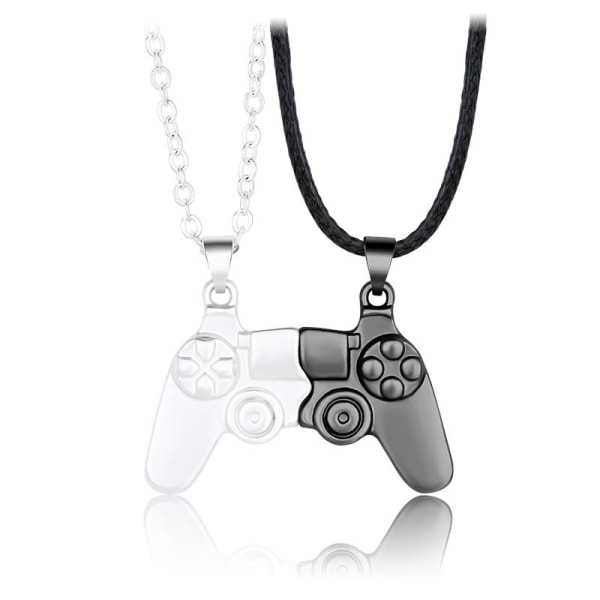 Wekity Couple Magnetic Game Controller Gamepad Halsband Hänge Kedja Lover Gift