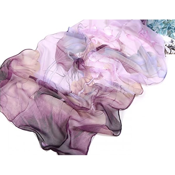Lätta modehalsdukar för kvinnor, tryckta blommönster, sjal, wraps, W02