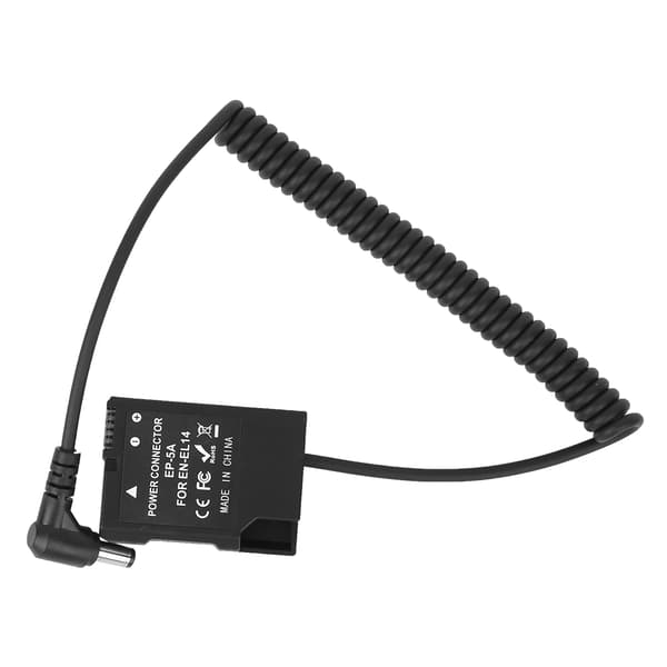DC til ENEL14 Full dekoder dummybatteri for Nikon D3400/D5200/D7100/D5100 kamera