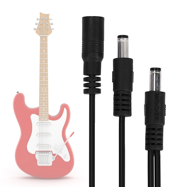 Holdbar gitar-effektpedal strøm 1 til 5 splitter patchkabel tilbehør (rett)