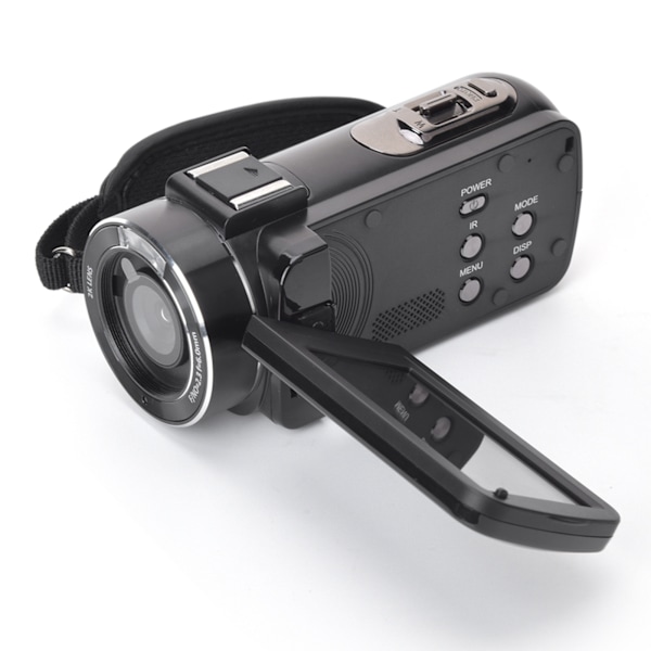 Ordro 2K 30FPS DV-videokamera 16x digital zoom 3 tum högdefinitions IPS-färgskärm nattvision infraröd videokamera