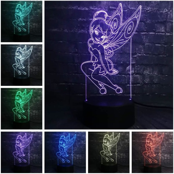 Uruzuo Elsker deg til månen og tilbake, 3D illusjonslampe blomst, bjørn 3D visuell nattlys, jeg elsker deg gaver til ham lamper for voksne liten älva