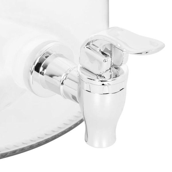 Glasbeholder med taphane og etiket 5800 ml glas