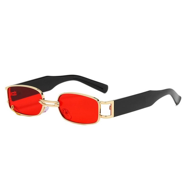 Rektangulära solglasögon för kvinnor Retro körglasögon 90-tals vintage smal fyrkantig ram UV400-skydd