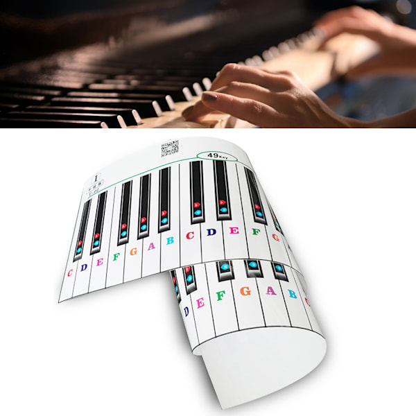 88-näppäiminen Simuloitu Paperinen Elektroninen Keyboard-Tarra Lapsille Pianon Harjoitteluun (T-2)