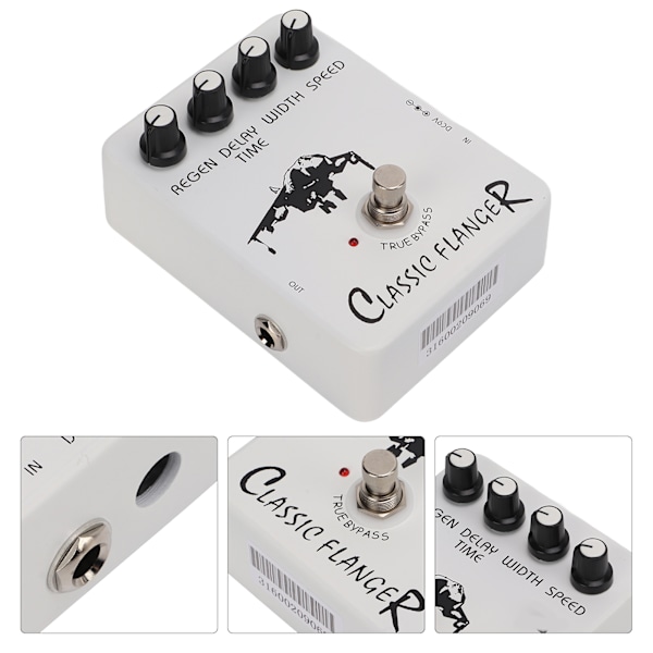 Gitarr Effekt Pedal Metallic Flanger Ljud Snabb Vibrato Elektrisk True Bypass JF‑07