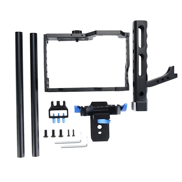 Bärbar aluminiumkamerabur, rigg, stabilisator, topphandtag, grepptillbehör för DSLR-kamera DV