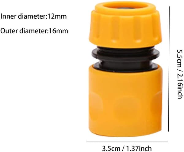 8-pack Trädgårdsslang Kopplingsset - 4-pack Snabbkopplingsändar & 4-pack Dubbla Hankopplingar för 1/2 tum (15 mm) Slangar set 2