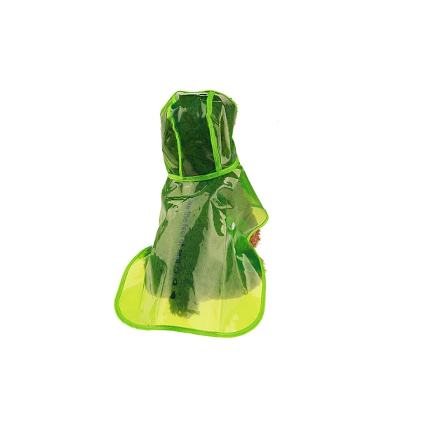 Regnkappa för husdjur, återanvändbar regnkappa för valp i plast, Transparent Regnkläder för hundar för husdjur (Grön M)