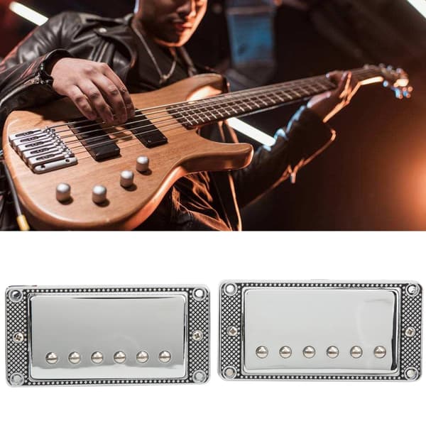 2 st dubbelspolig pickup silver 5 strängar elgitarr musikinstrument tillbehör