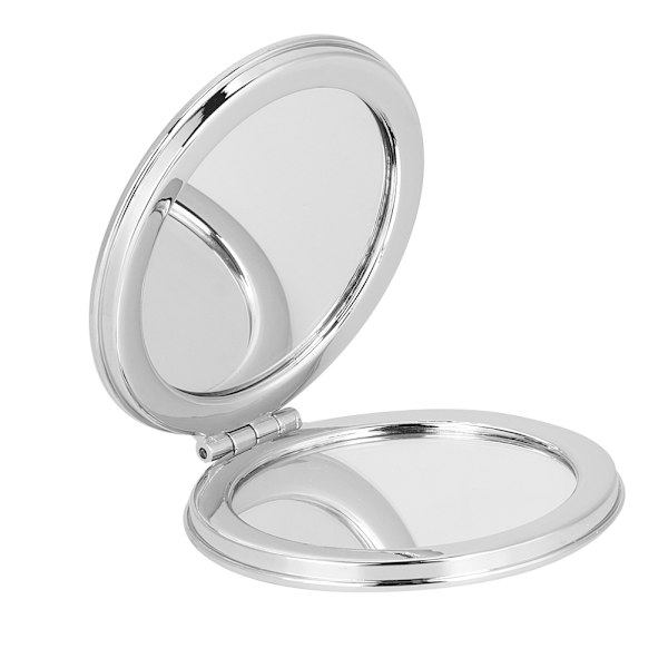 Retro Style Mini Makeup Spejl Kvinder Bærbare Runde Dobbeltsidet Foldbar Lommespejl