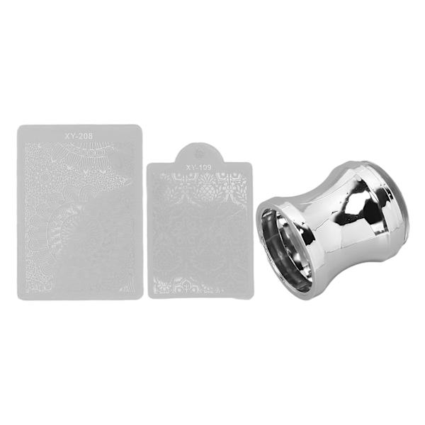 Neglekunst Stempler Silikone Transparent Negle Stempler Manicure Værktøj med Stemplingsplader