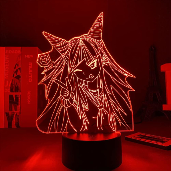 Akryl 3D-lampe Anime Mioda Ibuki Figur 7/16 Fargeillusjon Led-lampe Romdekorasjon Belysning Nattlys Barn Julegaver (med fjernkontroll)