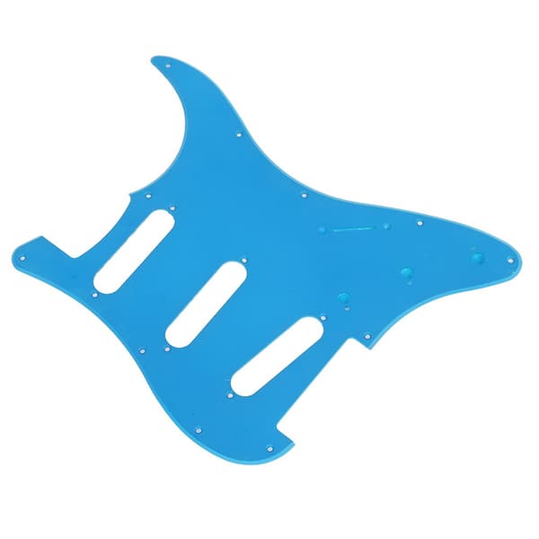 PVC Matt 11 Håls SSS Pickguard För Stratocaster Gitarr Olika Färger (blå)