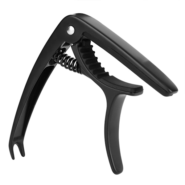 Gitarr Capo med plockningsfunktion för Ukulele Elgitarr Folk Gitarr (svart)