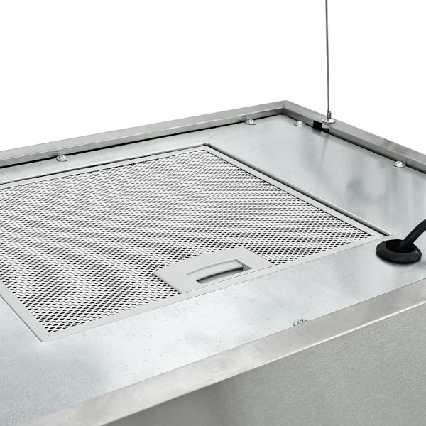 Hängande köksfläkt med touchsensor LCD 55cm rostfritt stål