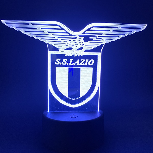 S.S. Lazio USB 3D Anime Yövalo Atmosfäärinen LED-pöytälamppu Joul lahja jalkapallofaneille Koristeellinen lamppu lastenhuoneeseen