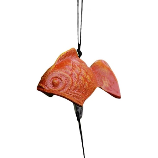Set om 2, Japanska Guldfiskar Lycka Små Vindspel Utomhus, Iwachu Gjutjärn Lycklig Tempel Vindklocka Minnesvindspel för Utomhus A2-Goldfish