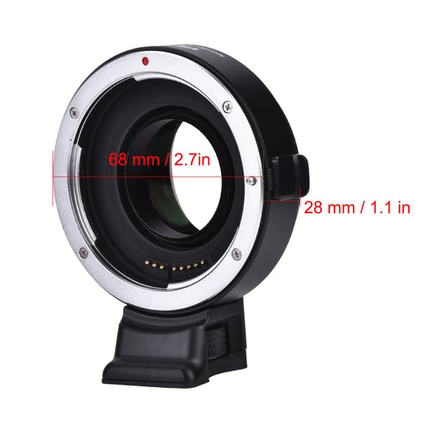 Metal elektrisk autofokuslinseadapter til Canon EF-objektiv til Sony APS-C-kameraer