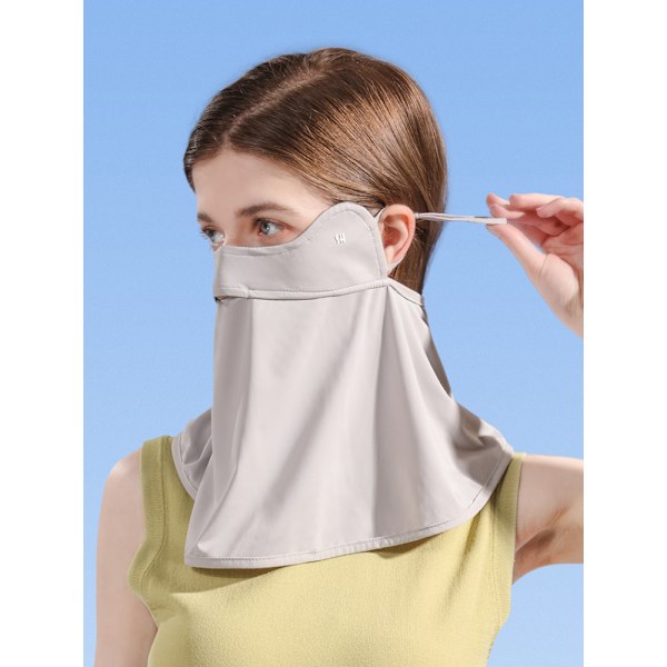 2 st Unisex solskyddande ansiktsbandana kvinnor UV-skydd ansiktshalsduk för utomhusaktiviteter på sommaren, blå