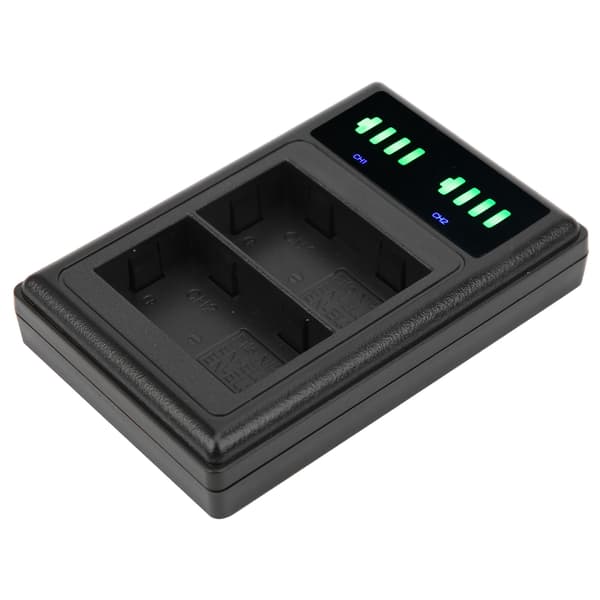 Opladningsbase Dobbelt Hurtigoplader Micro Type‑C LCD-skærm til EN‑EL3E Kamerabatteri