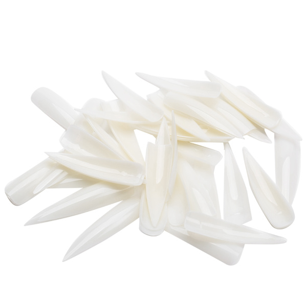 500 Tips Falska Nagel Färg Display Tips Plast Övning Tips Sticks Manikyr Verktyg Naturlig Färg