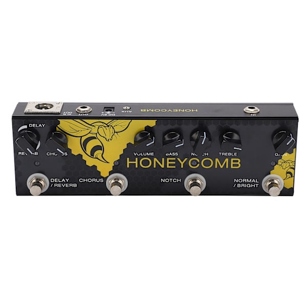 Multieffektspedal för gitarrprocessor Delay Reverb Chorus Sound DC 9V CP-48