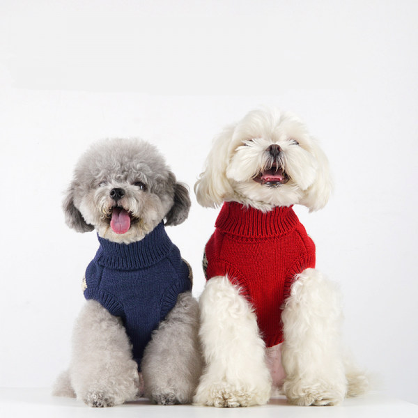 Dotpet Husdjurskläder Stickad tröja Höst- och vinterkläder Stickad ärmlös  Lämplig för husdjur i flera storlekar (S,orange) 061e | Fyndiq