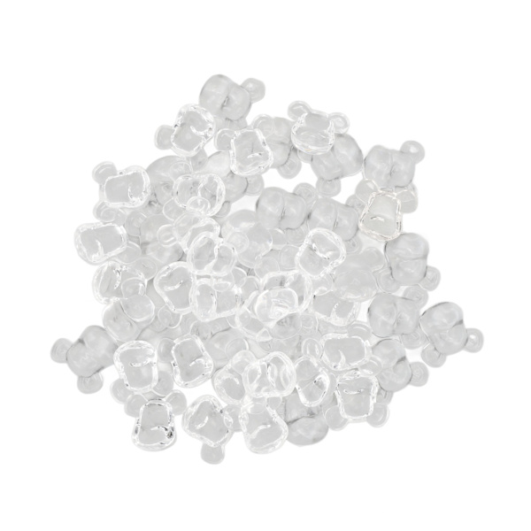 50 stk. neglelak farvekort gennemsigtig bjørnehoved form akryl negle display farvekort swatches DIY manicure værktøj