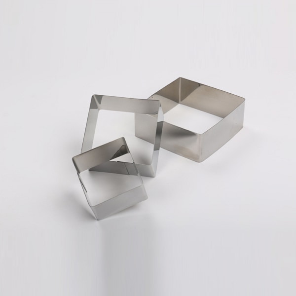 10/8/6CM rätvinklig fyrkantig rostfri mousse ring tårta form 3-delad bakform (10CM: längd 4 tum 8CM: 3 tum 6CM: 2 tum )