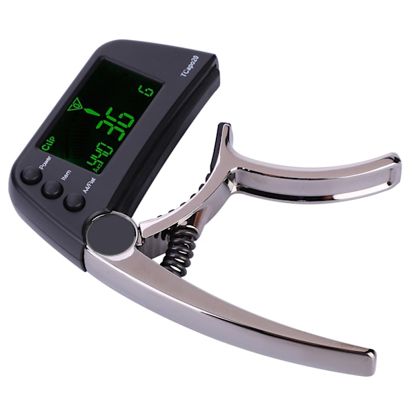 Meideal 2 i 1 TCapo20 Capo Tuner med LCD til Guitar Bass(Sort)