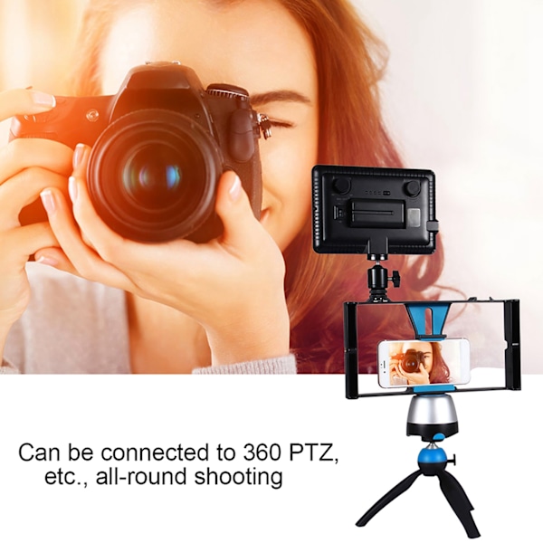 PULUZ Telefon Smartphone Video Bur Stabilisator Rig Stativfäste för LED-lampa Mikrofon