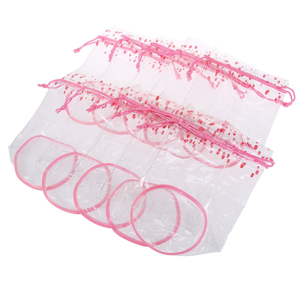 10 st/set Transparent Nagelverktyg Förvaringsväska Plast Manikyr Verktyg Hållare Behållare Transparent Väska