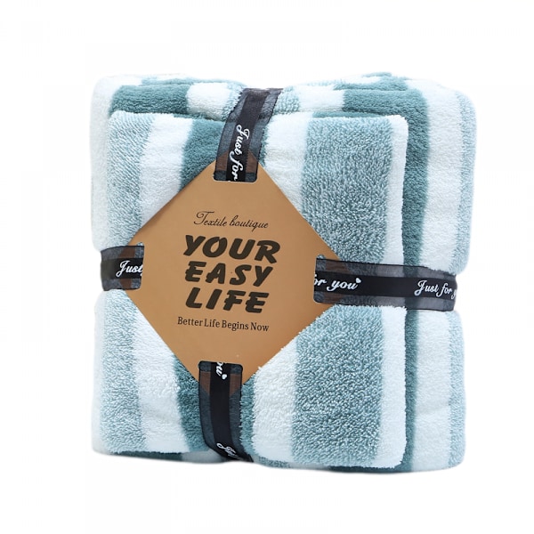 Mikrofiber Badehåndklæde Sæt 2 Pak Vaskeklude Mikrofiber Koral Fløjl Høj Absorberende Håndklæde Hurtig Tør Håndklæde Sæt til Bad Grøn