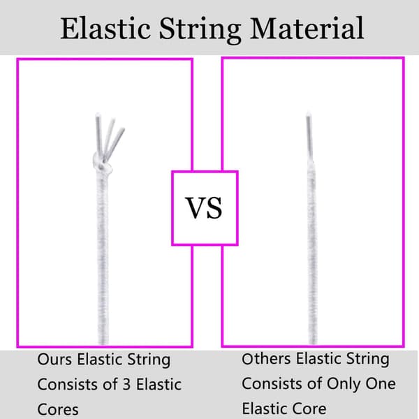 Elastisk snor til armbånd, 1 mm x 110 meter robust, elastisk snor til smykkefremstilling, halskæder, perlearbejde - hvid White Black and White