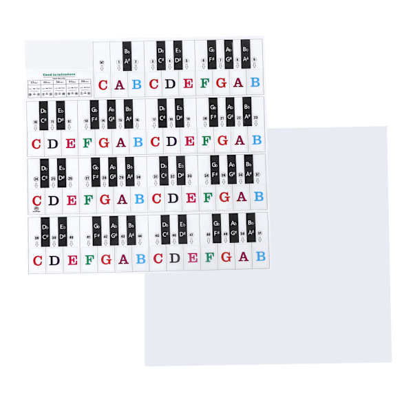 PVC-pianotarrat Piano-koristeet Ympäristöystävälliset läpinäkyvät mustavalkoiset näppäimet (T-30ZM)