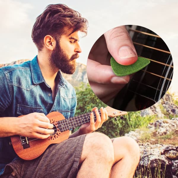 10 st ullplektrum gitarr ukulele hög densitet 3mm plektrum för stränginstrumentGrön