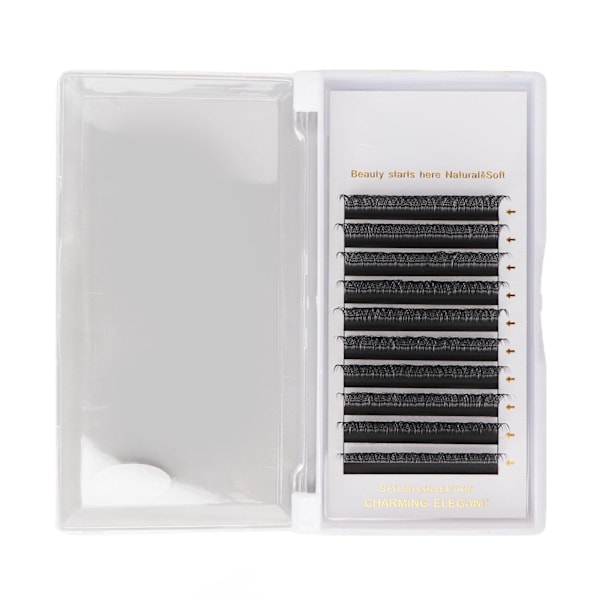 YY Lash Extensions D Curl 0,07 mm 13 mm D Curl Volume Soft Black 10 Rækker Fan Falske Øjenvipper til Begyndere