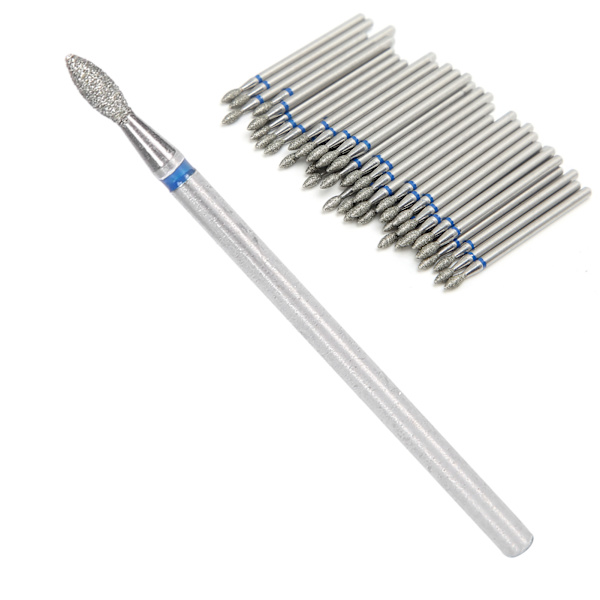 50 stk negleboremaskin bits neglepolering slipehodead erstatningstilbehør manikyrverktøy M‑2,3 mm / 0,09 tommer