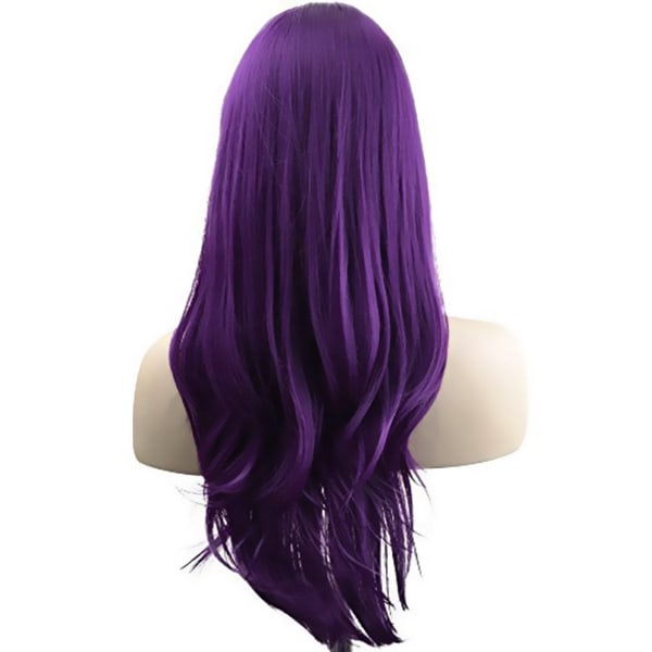28\" 70cm Fashion Peruker Lång Vågig Lockig Hår Cosplay Peruks & Perukmössa (Lila)