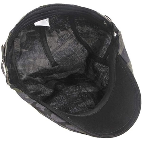 2 kpl Miesten Puuvillainen Litteä Lippis Ivy Gatsby Newsboy Hat, harmaa