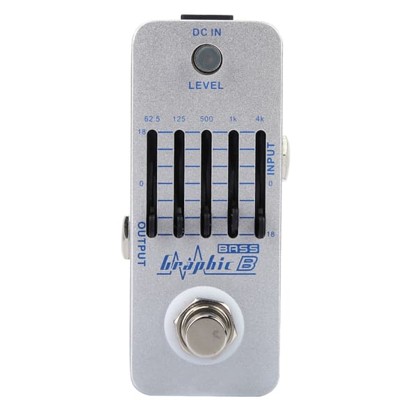 Metallskal Grafisk B Bas EQ Effektpedal ±18dB Justerbar Gitarr Equalizer